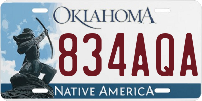 OK license plate 834AQA