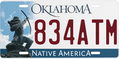 OK license plate 834ATM