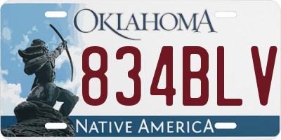 OK license plate 834BLV