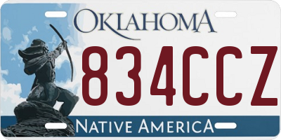 OK license plate 834CCZ