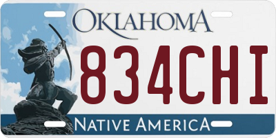 OK license plate 834CHI