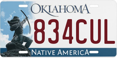 OK license plate 834CUL