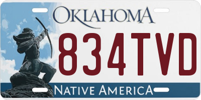 OK license plate 834TVD
