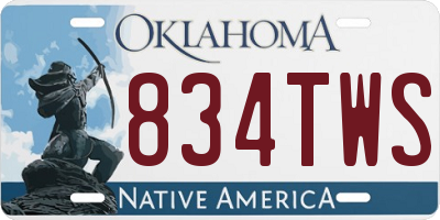 OK license plate 834TWS