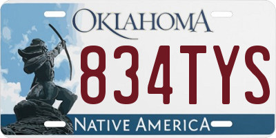 OK license plate 834TYS
