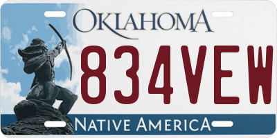 OK license plate 834VEW