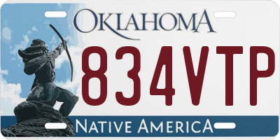OK license plate 834VTP