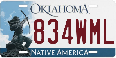 OK license plate 834WML