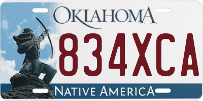 OK license plate 834XCA