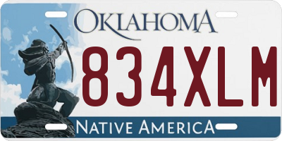 OK license plate 834XLM