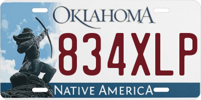 OK license plate 834XLP