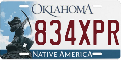 OK license plate 834XPR