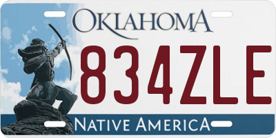 OK license plate 834ZLE