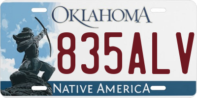 OK license plate 835ALV