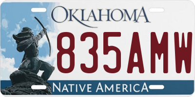 OK license plate 835AMW