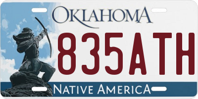 OK license plate 835ATH