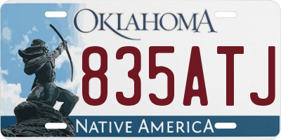 OK license plate 835ATJ