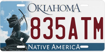 OK license plate 835ATM