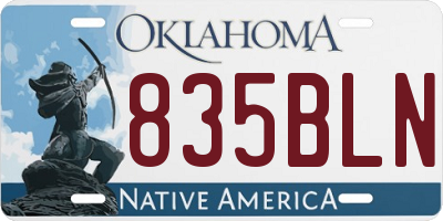 OK license plate 835BLN