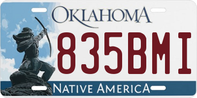OK license plate 835BMI