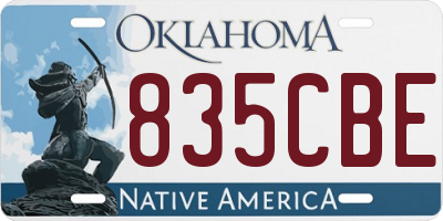 OK license plate 835CBE