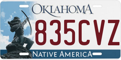OK license plate 835CVZ