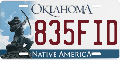 OK license plate 835FID