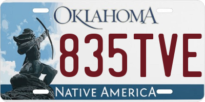OK license plate 835TVE