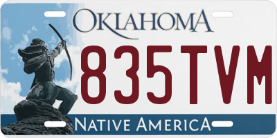 OK license plate 835TVM