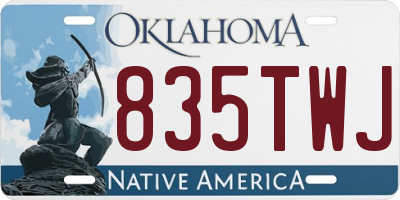 OK license plate 835TWJ