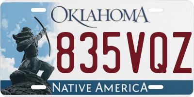 OK license plate 835VQZ