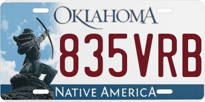 OK license plate 835VRB
