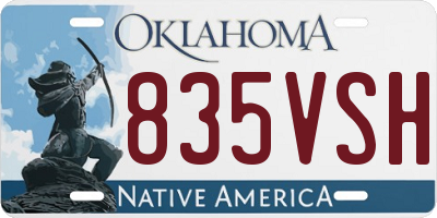 OK license plate 835VSH