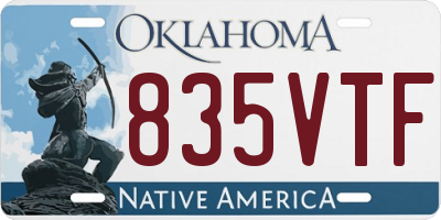 OK license plate 835VTF