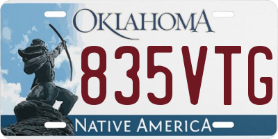 OK license plate 835VTG