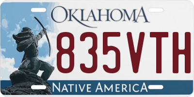 OK license plate 835VTH