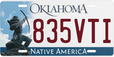 OK license plate 835VTI