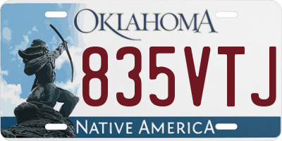 OK license plate 835VTJ