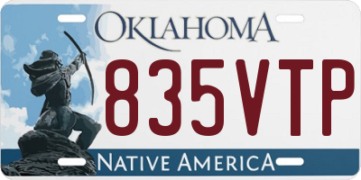 OK license plate 835VTP