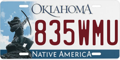 OK license plate 835WMU