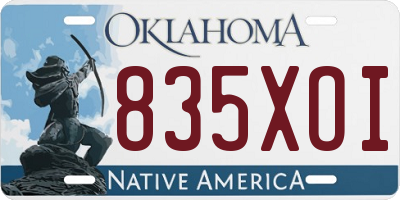 OK license plate 835XOI