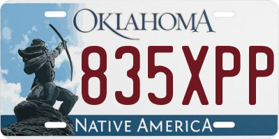 OK license plate 835XPP