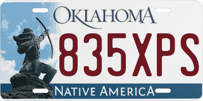 OK license plate 835XPS