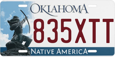 OK license plate 835XTT
