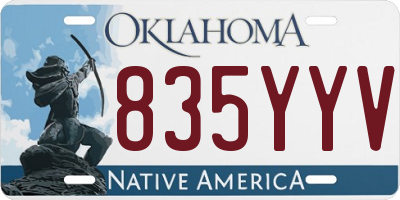 OK license plate 835YYV