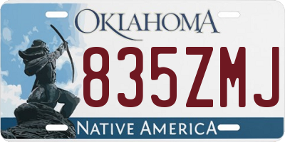 OK license plate 835ZMJ