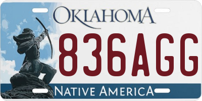 OK license plate 836AGG