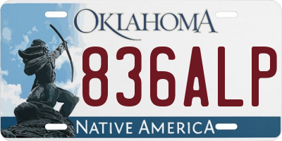 OK license plate 836ALP