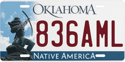 OK license plate 836AML