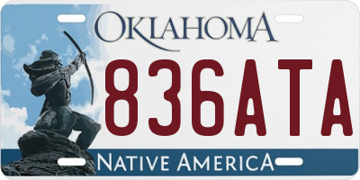OK license plate 836ATA